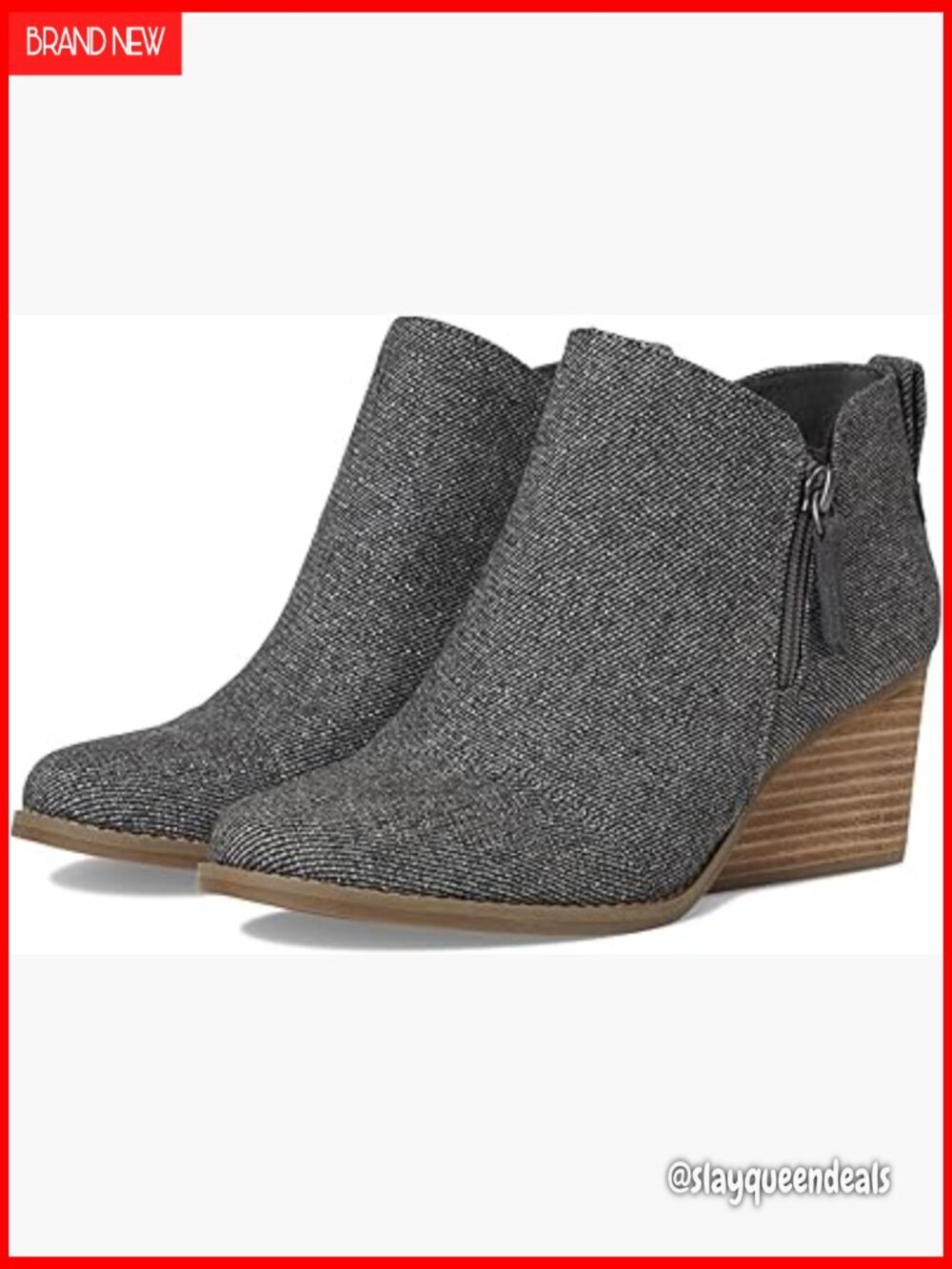 Leather Wedge Booties with Zipper, Comfort Insoles, 2.25" Heel